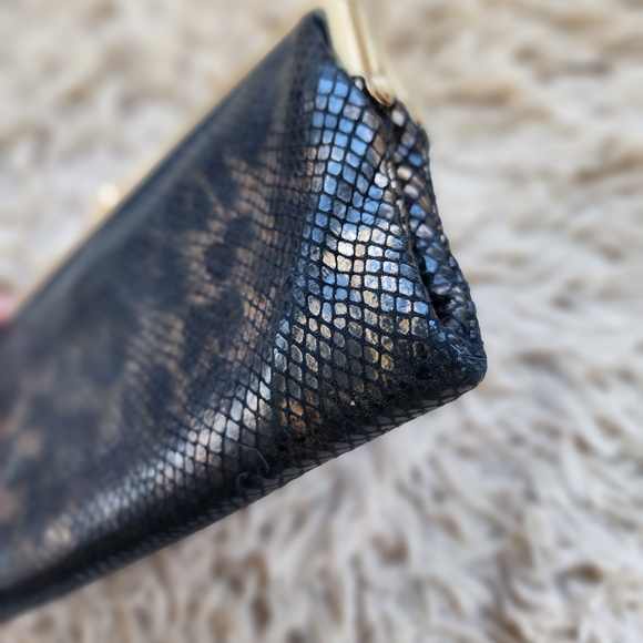 HOBO Black and Brown Snakeskin Clutch Wallet Set - Picture 4 of 13